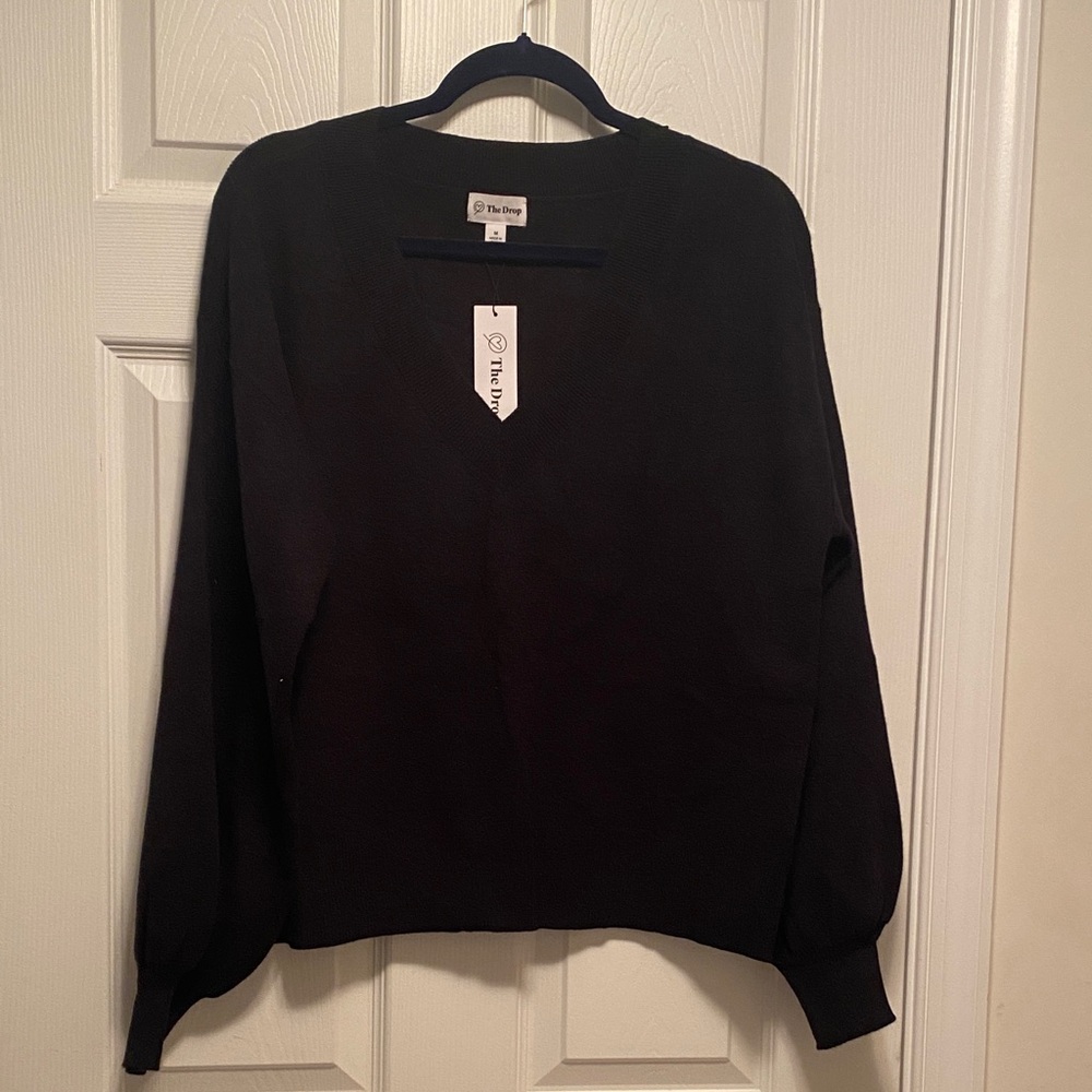 The Drop Black V-Neck Sweater…size M - Picture 1 of 6